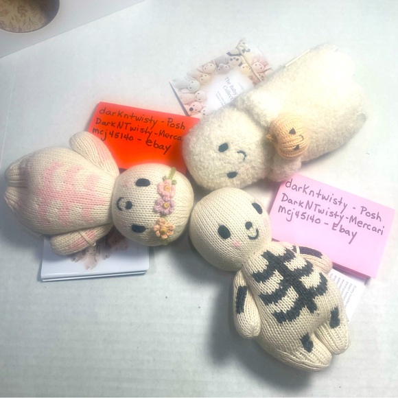 3 Pc BNWT CUDDLE + KIND 1 BOUCLE ALPACA GHOST W PUMP AND 2 KNIT SKELETON BABIES - Picture 9 of 16